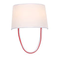 Crystorama 9902-RD-CL Polished Chrome,Red Cord Stella 2 Light Polished Chrome Sconce Image 1