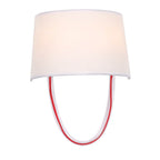 Crystorama 9902-RD-CL Polished Chrome,Red Cord Stella 2 Light Polished Chrome Sconce Image 1