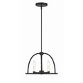 Crystorama ABB-3003-BK Black Abbott 3 Light Black Chandelier Image 1