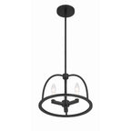 Crystorama Abbott 3 Light Black Chandelier