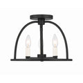 Crystorama ABB-3003-BK_CEILING Black Abbott 3 Light Black Ceiling Mount Image 1