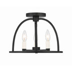 Crystorama ABB-3003-BK_CEILING Black Abbott 3 Light Black Ceiling Mount Image 1