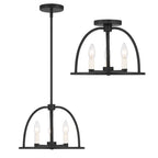 Crystorama ABB-3003-BK_CEILING Black Abbott 3 Light Black Ceiling Mount Image 3