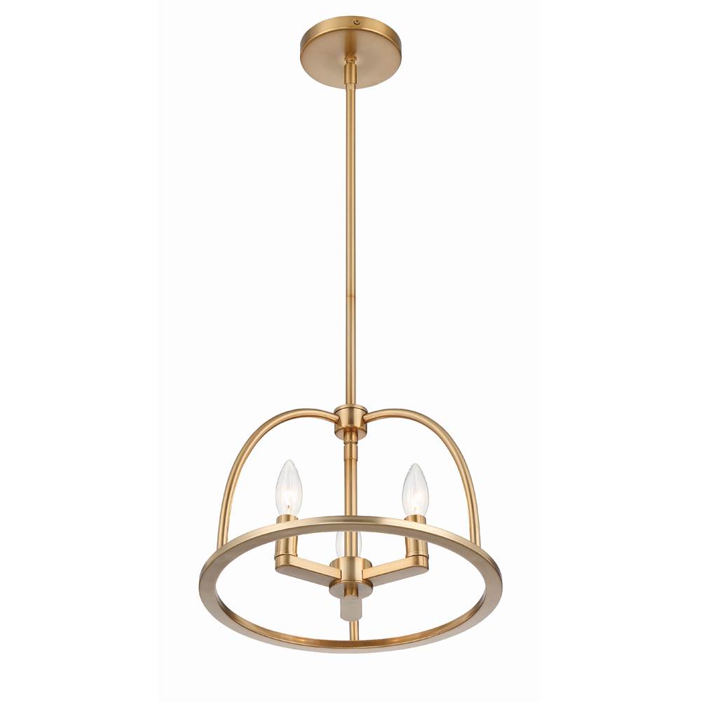 Crystorama Abbott 3 Light Black Chandelier