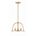 Crystorama ABB-3003-VG Vibrant Gold Abbott 3 Light Vibrant Gold Chandelier Image 5