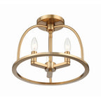 Crystorama Abbott 3 Light Black Ceiling Mount