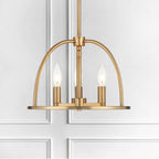 Crystorama ABB-3003-VG Vibrant Gold Abbott 3 Light Vibrant Gold Chandelier Image 3