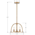 Crystorama ABB-3003-VG Vibrant Gold Abbott 3 Light Vibrant Gold Chandelier Image 2