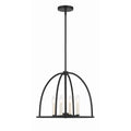 Crystorama ABB-3004-BK Black Abbott 4 Light Black Chandelier Image 1