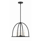 Crystorama ABB-3004-BK Black Abbott 4 Light Black Chandelier Image 1