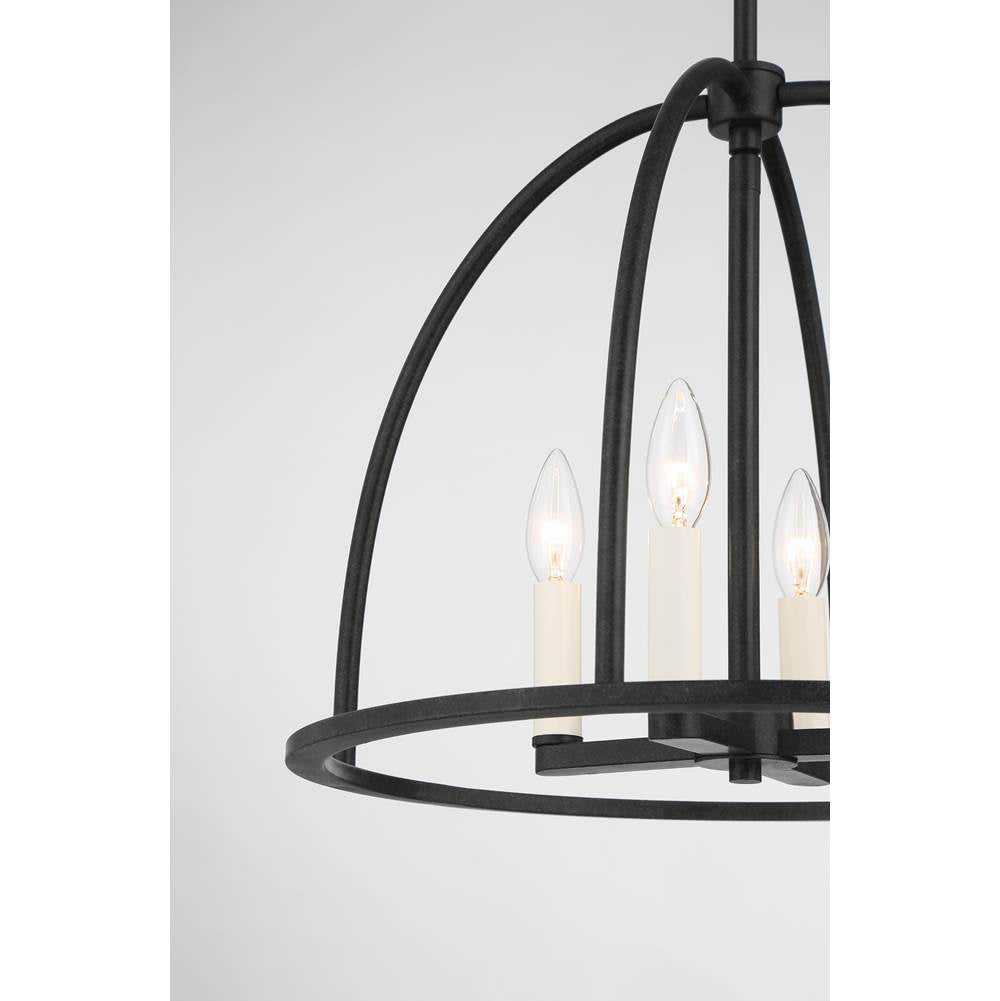 Crystorama Abbott 4 Light Black Chandelier