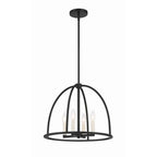 Crystorama ABB-3004-BK Black Abbott 4 Light Black Chandelier Image 7