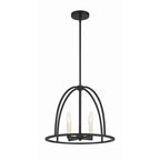 Crystorama ABB-3004-BK Black Abbott 4 Light Black Chandelier Image 6