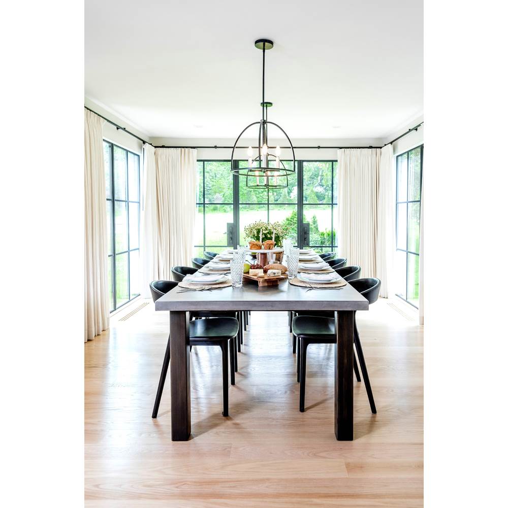 Crystorama ABB-3004-BK Black Abbott 4 Light Black Chandelier Image 4