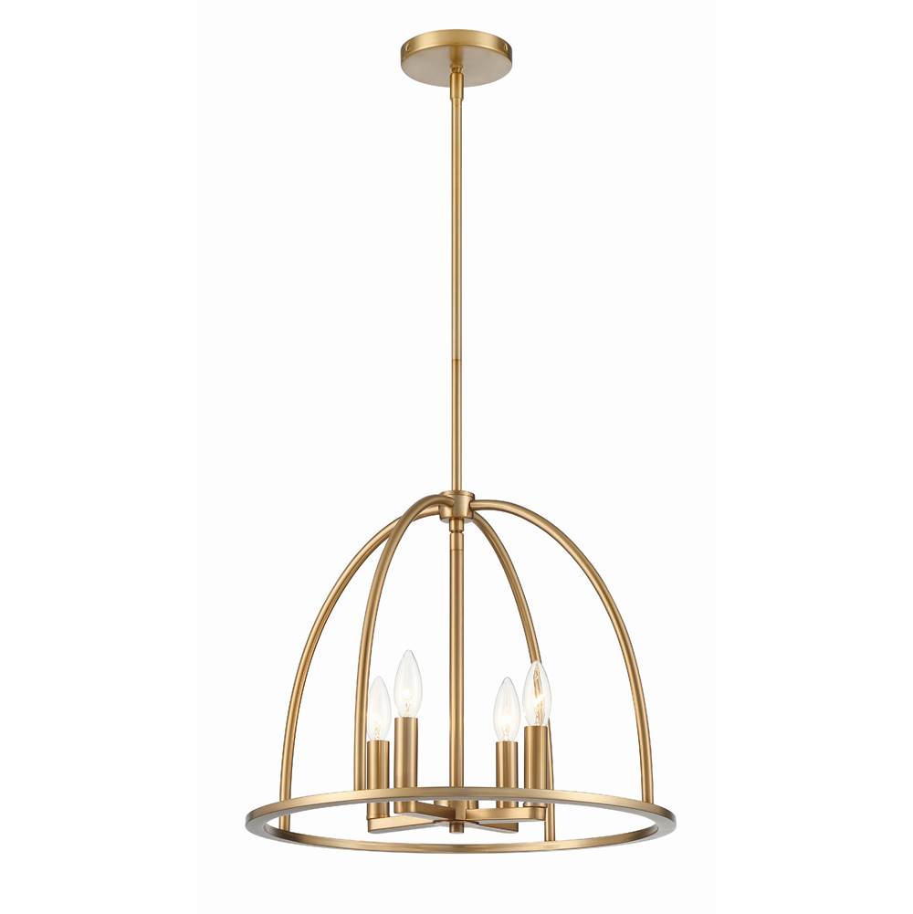 Crystorama Abbott 4 Light Black Chandelier