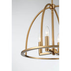 Crystorama ABB-3004-VG Vibrant Gold Abbott 4 Light Vibrant Gold Chandelier Image 3