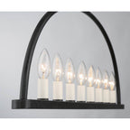 Crystorama ABB-3007-BK Black Abbott 8 Light Black Linear Chandelier Image 3