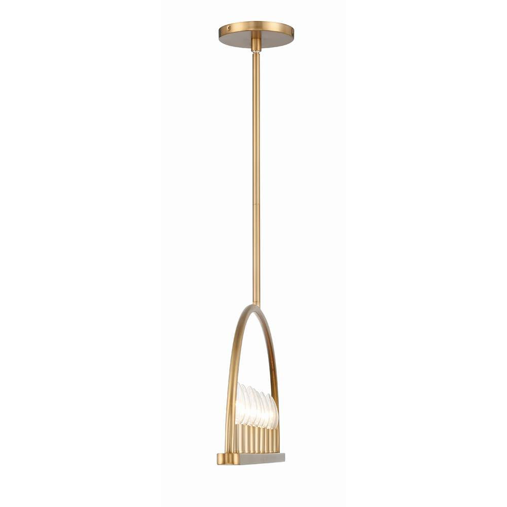 Crystorama ABB-3007-VG Vibrant Gold Abbott 8 Light Vibrant Gold Linear Chandelier Image 5