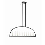 Crystorama ABB-3009-BK Black Abbott 11 Light Black Linear Chandelier Image 5