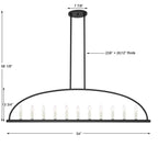 Crystorama ABB-3009-BK Black Abbott 11 Light Black Linear Chandelier Image 2