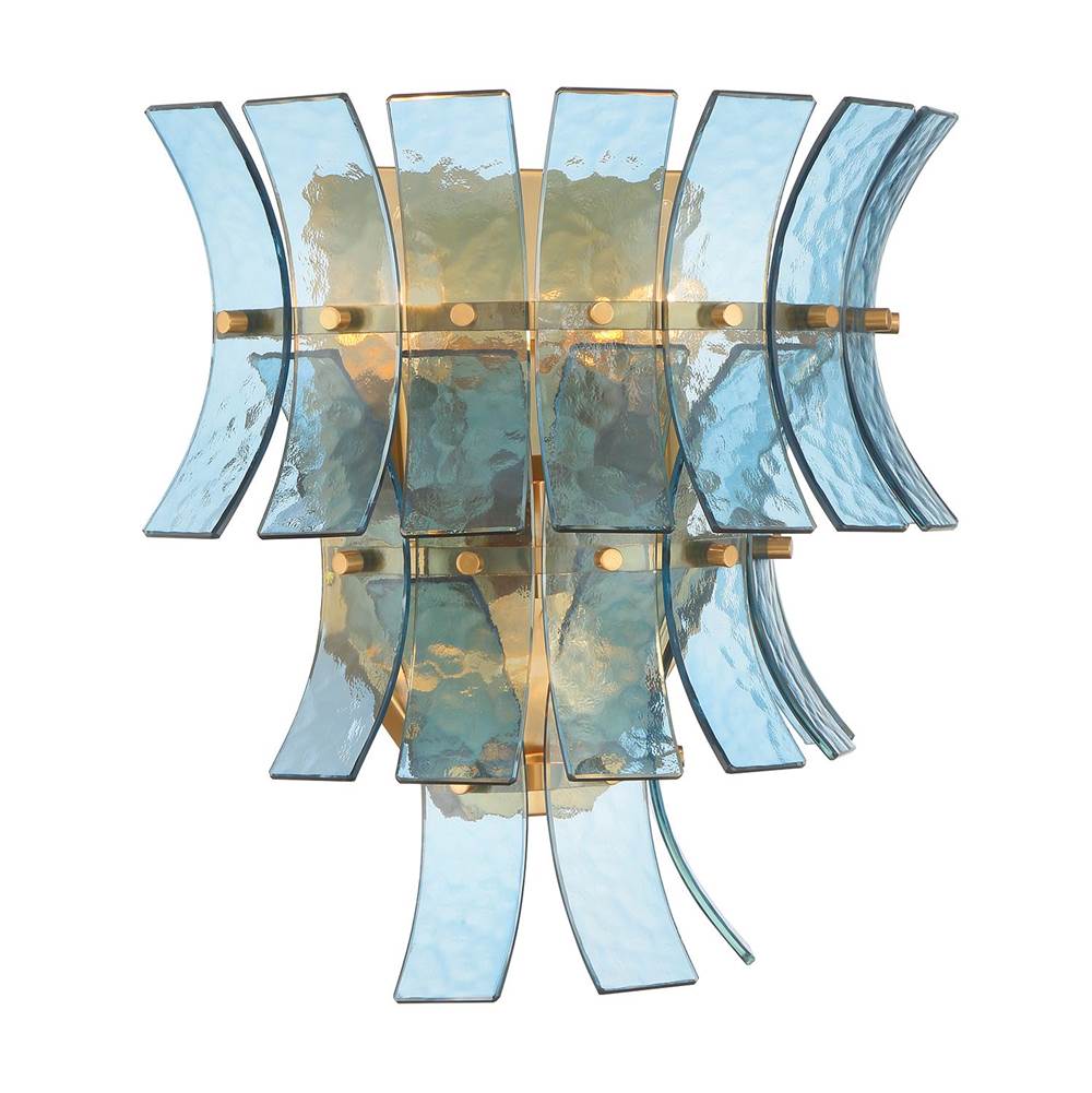 Crystorama ABI-2002-AG-BL Aged Brass Abigail 3 Light Aged Brass Sconce Image 8