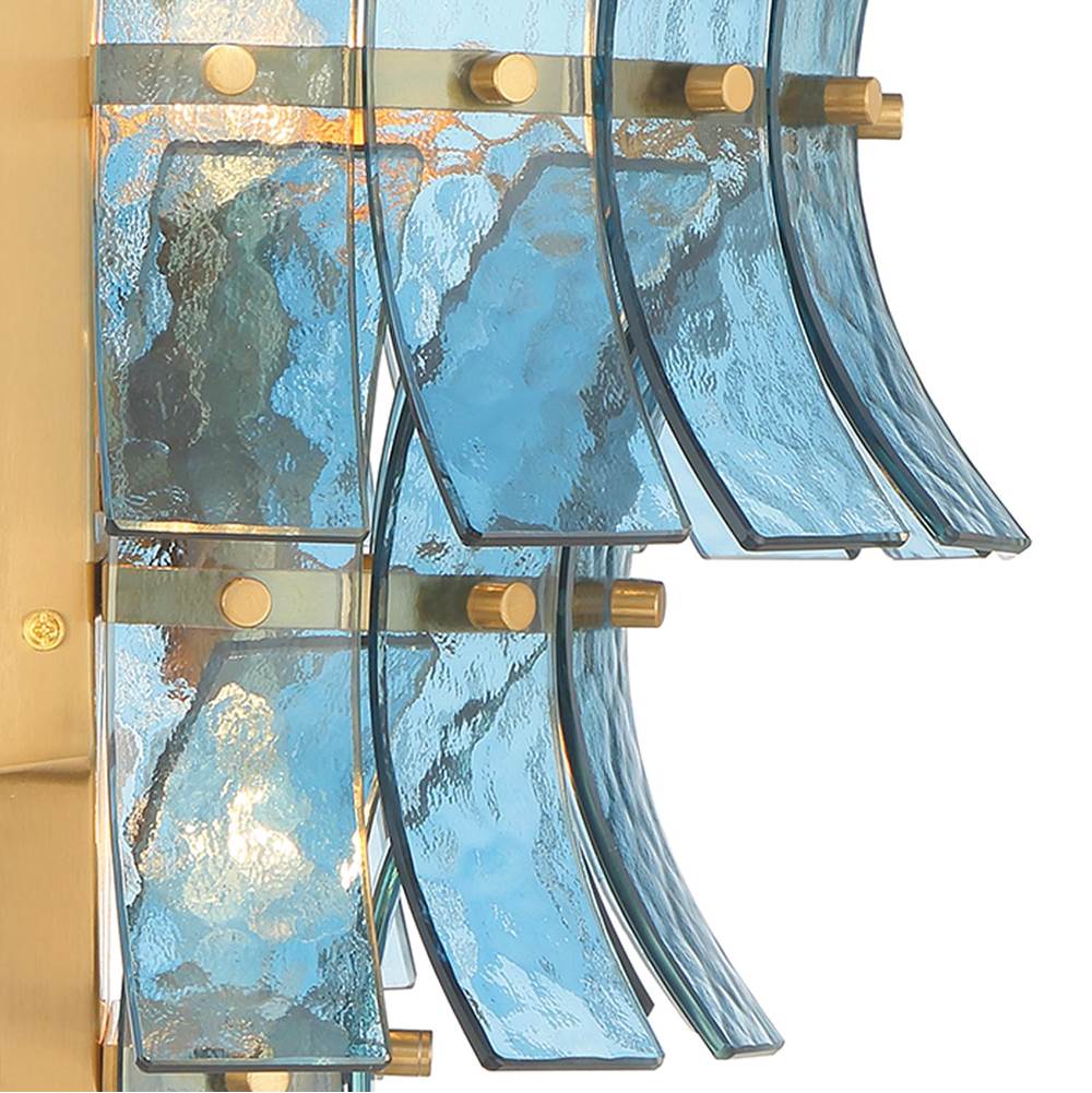 Crystorama ABI-2002-AG-BL Aged Brass Abigail 3 Light Aged Brass Sconce Image 6