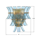 Crystorama ABI-2002-AG-BL Aged Brass Abigail 3 Light Aged Brass Sconce Image 4