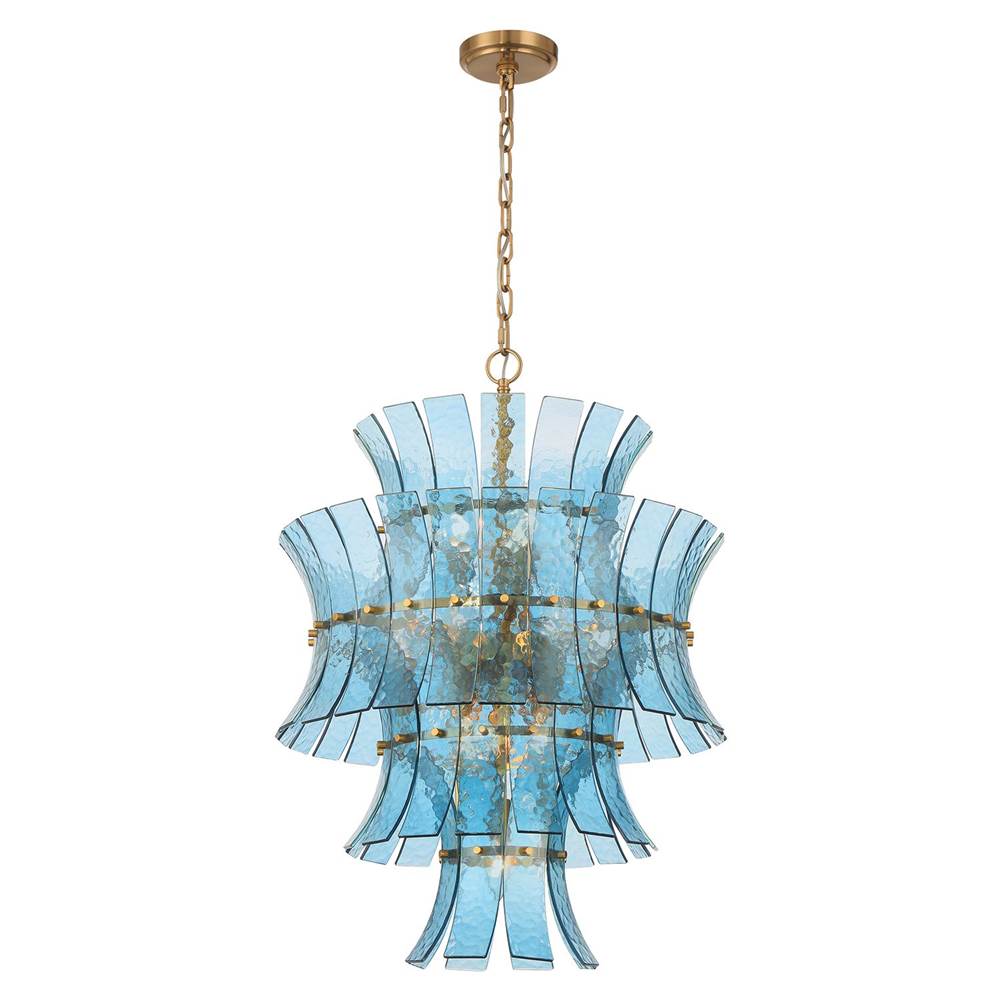 Crystorama ABI-2006-AG-BL Aged Brass Abigail 13 Light Aged Brass Chandelier Image 1