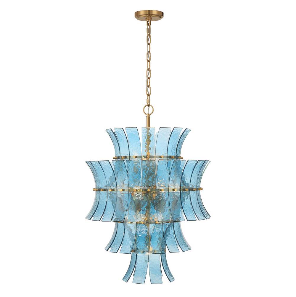 Crystorama ABI-2006-AG-BL Aged Brass Abigail 13 Light Aged Brass Chandelier Image 6