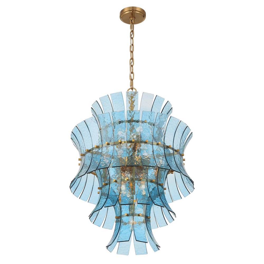 Crystorama ABI-2006-AG-BL Aged Brass Abigail 13 Light Aged Brass Chandelier Image 5