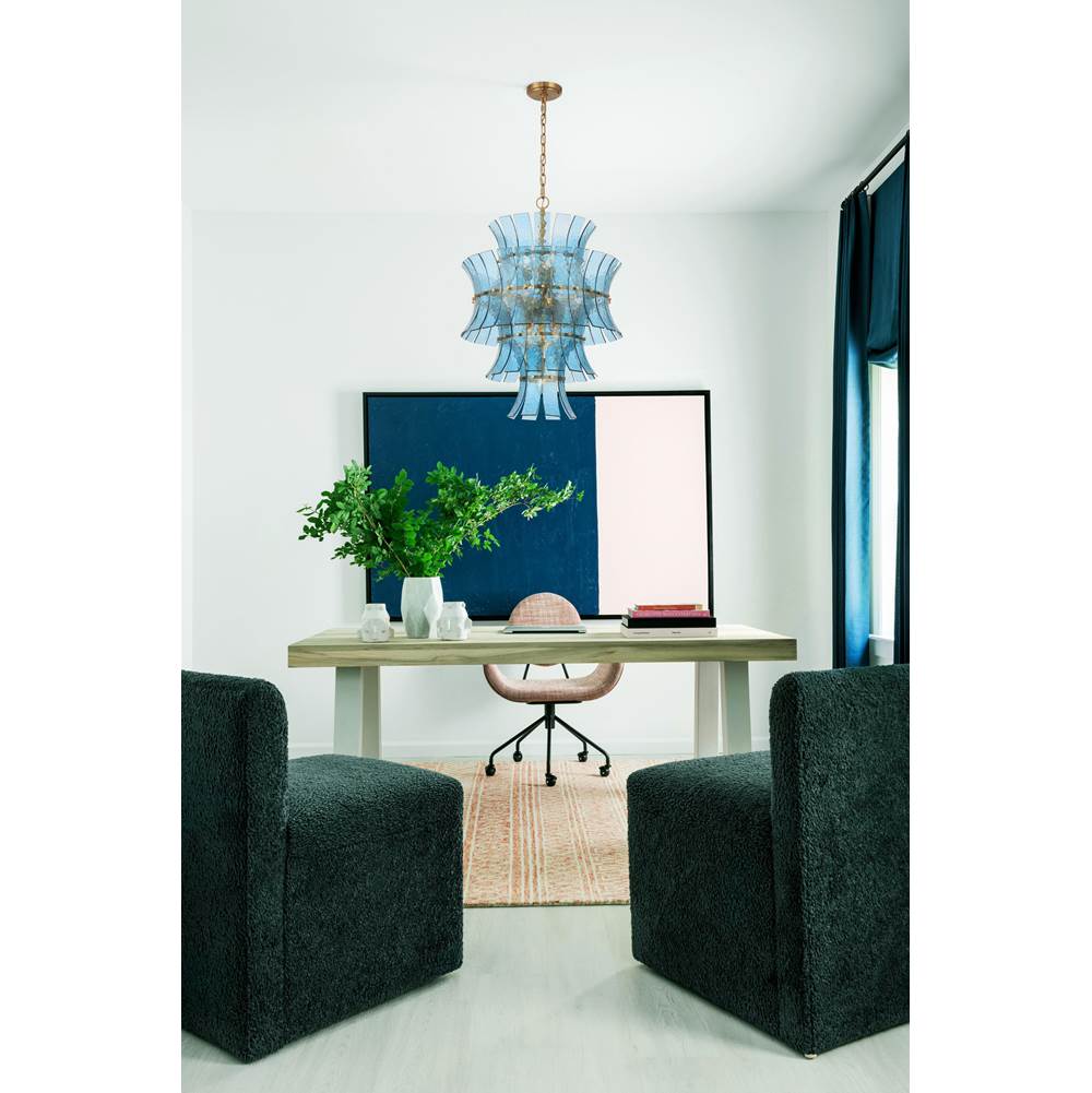 Crystorama ABI-2006-AG-BL Aged Brass Abigail 13 Light Aged Brass Chandelier Image 3