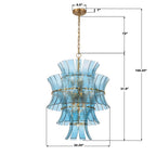 Crystorama ABI-2006-AG-BL Aged Brass Abigail 13 Light Aged Brass Chandelier Image 2