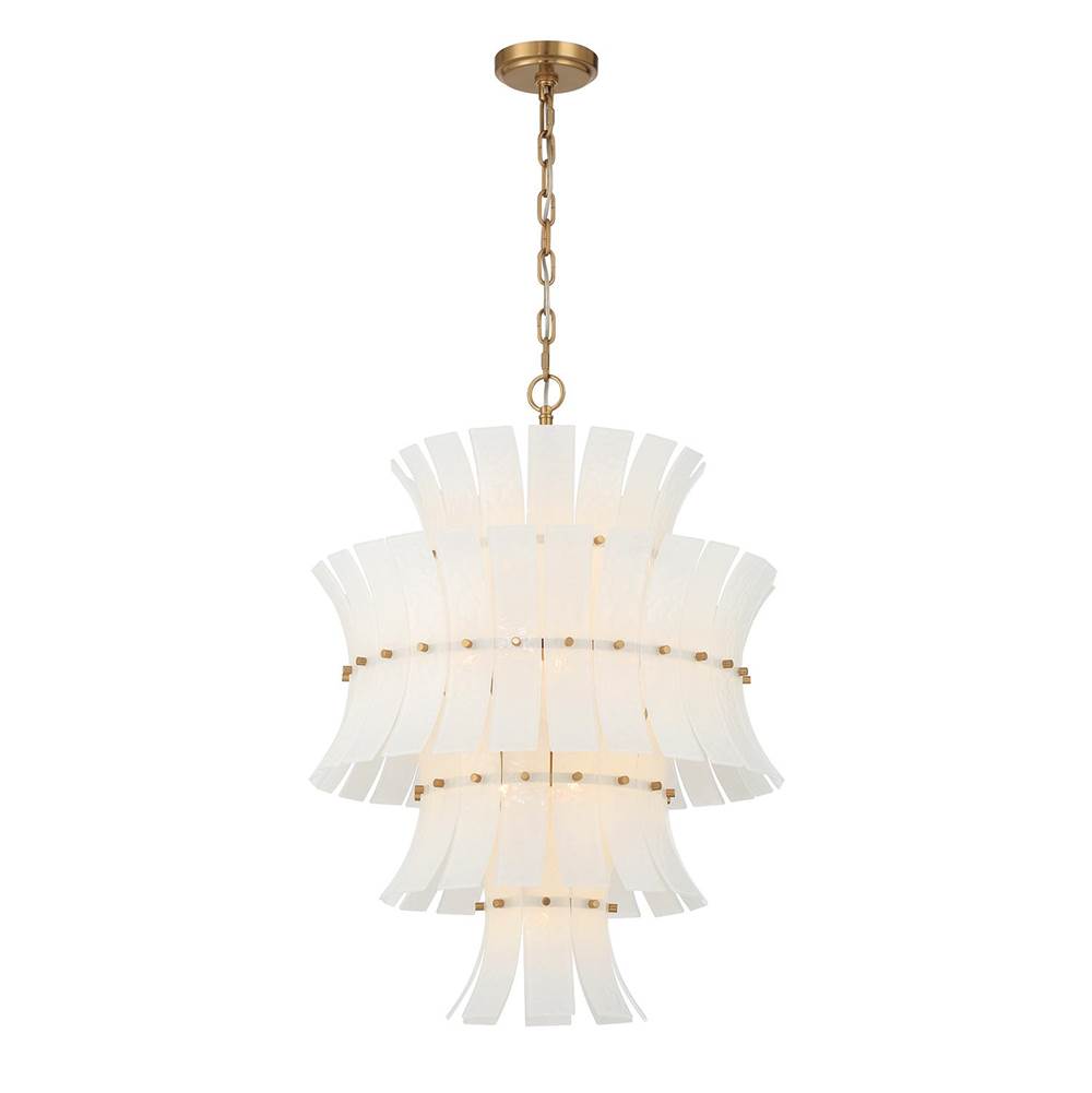 Crystorama ABI-2006-AG-WH Aged Brass Abigail 13 Light Aged Brass Chandelier Image 1