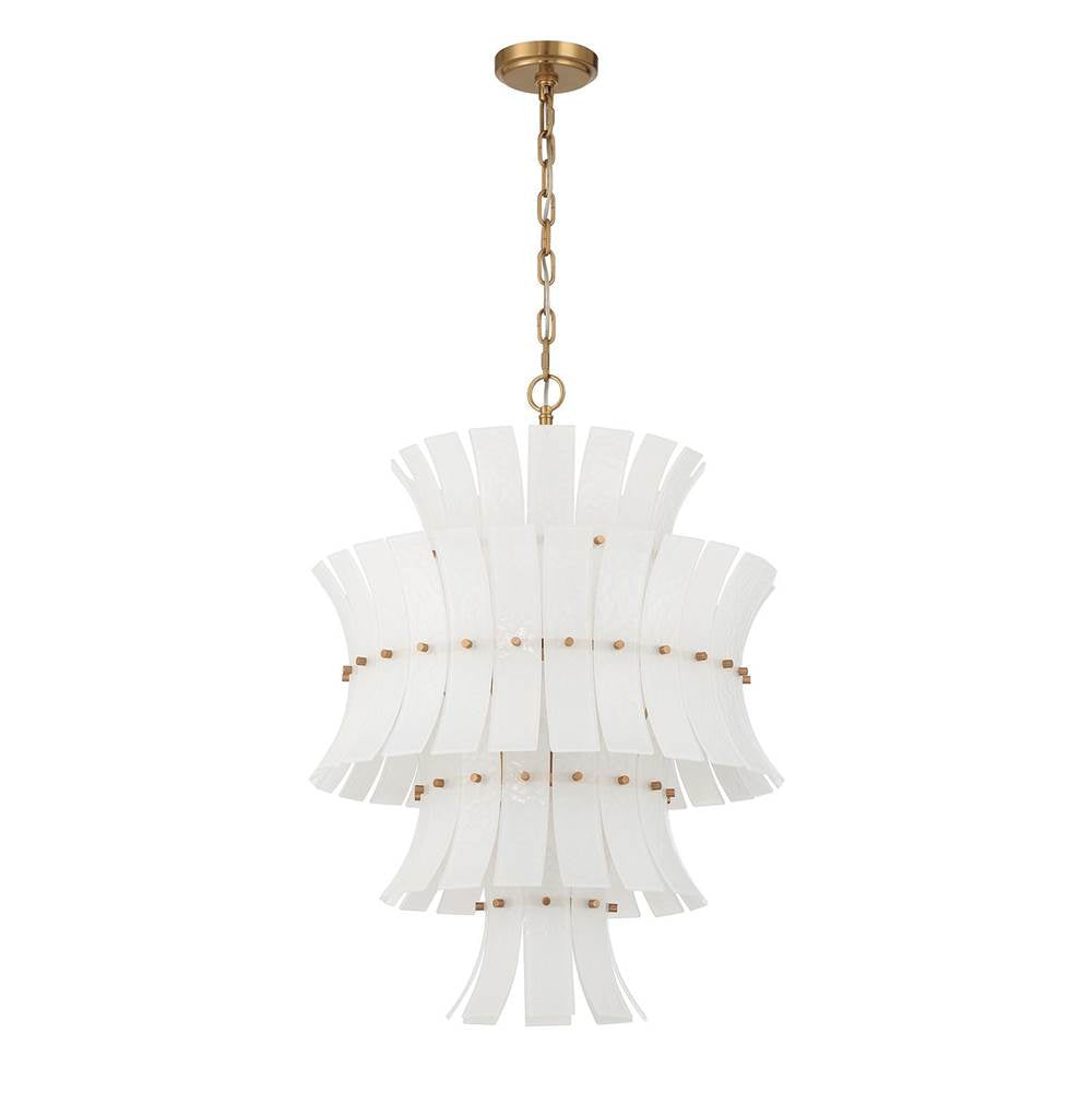 Crystorama Abigail 13 Light Aged Brass Chandelier