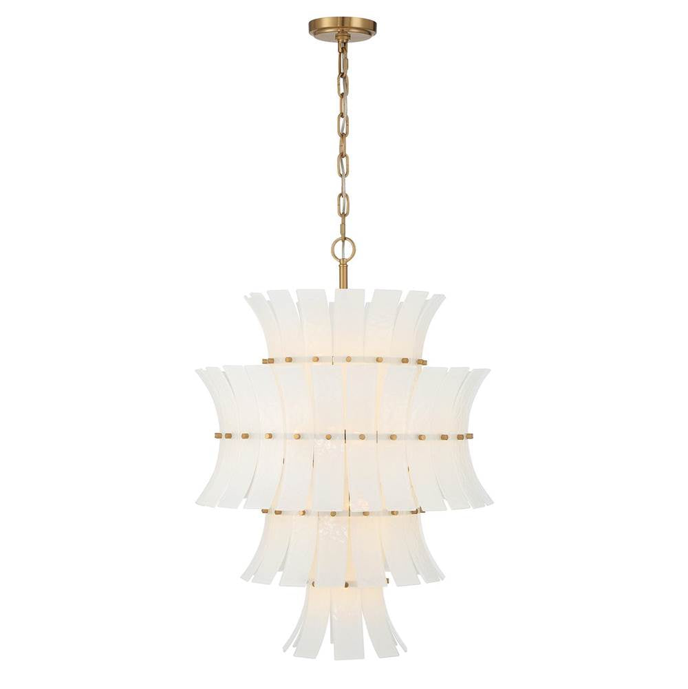 Crystorama ABI-2006-AG-WH Aged Brass Abigail 13 Light Aged Brass Chandelier Image 6
