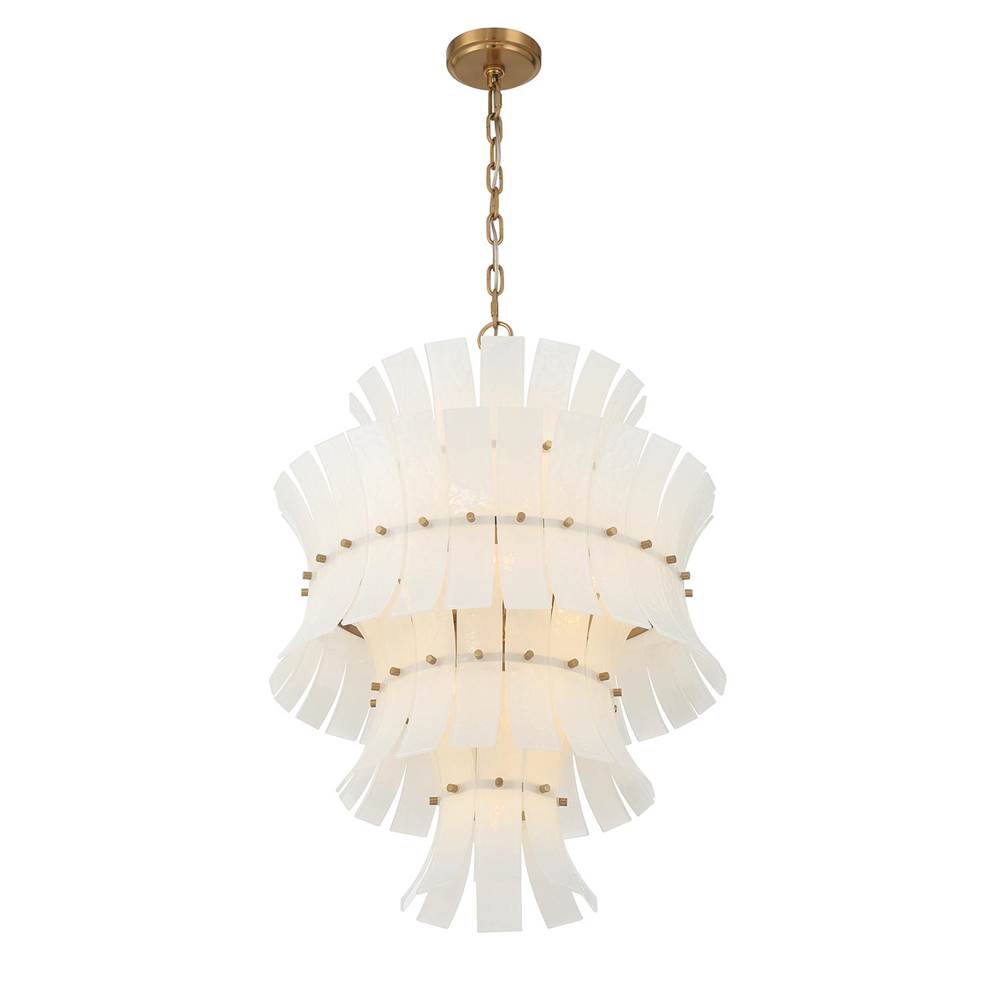 Crystorama ABI-2006-AG-WH Aged Brass Abigail 13 Light Aged Brass Chandelier Image 5