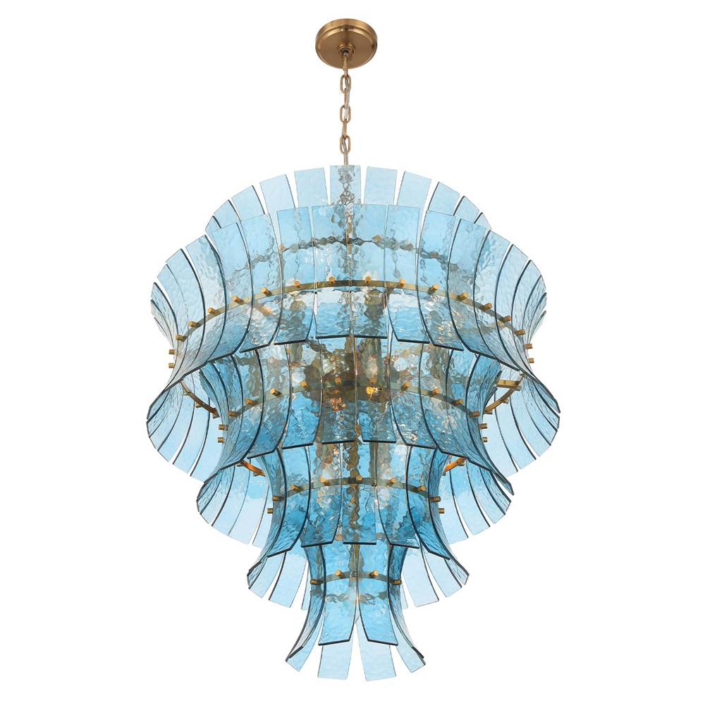 Crystorama ABI-2008-AG-BL Aged Brass Abigail 21 Light Aged Brass Chandelier Image 5