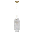 Crystorama Ackerly Libby Langdon Ackerly 1 Light Aged Brass Pendant