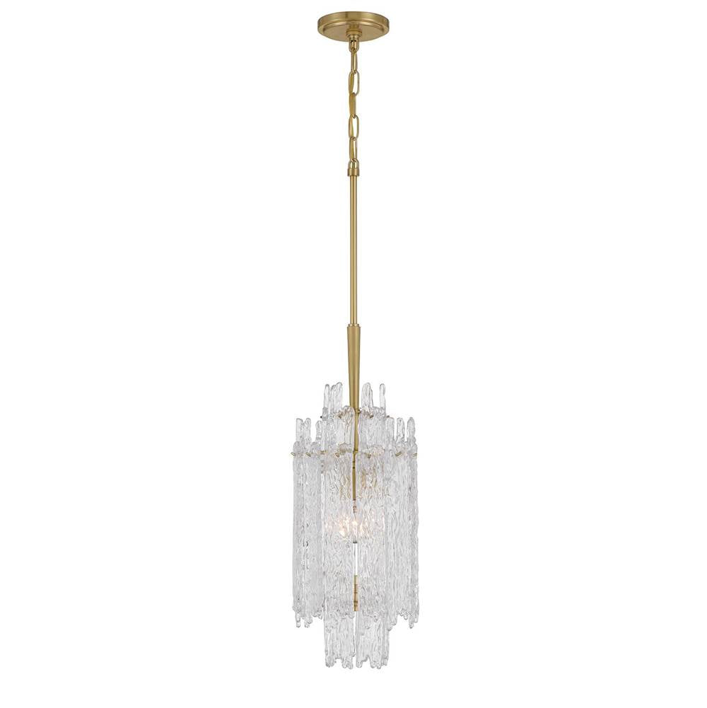 Crystorama ACK-921-AG Aged Brass Libby Langdon Ackerly 1 Light Aged Brass Pendant Image 5