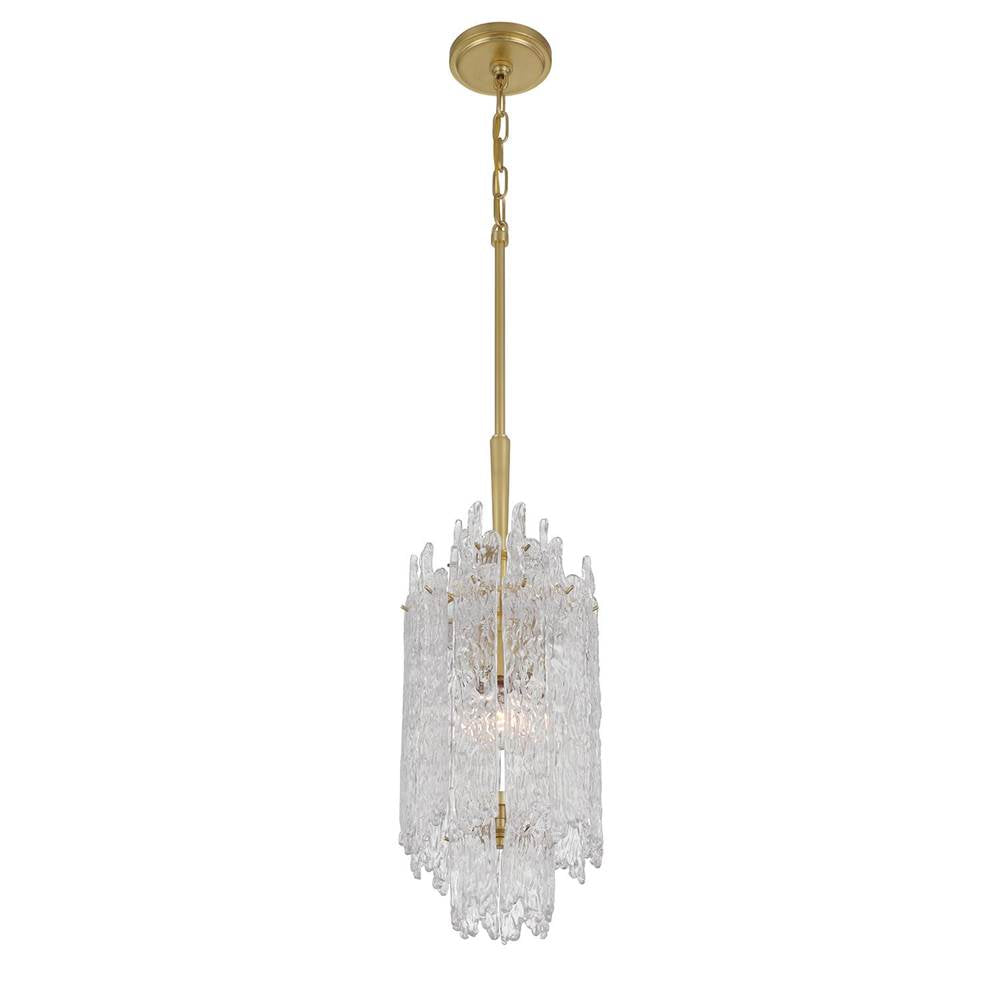 Crystorama ACK-921-AG Aged Brass Libby Langdon Ackerly 1 Light Aged Brass Pendant Image 4