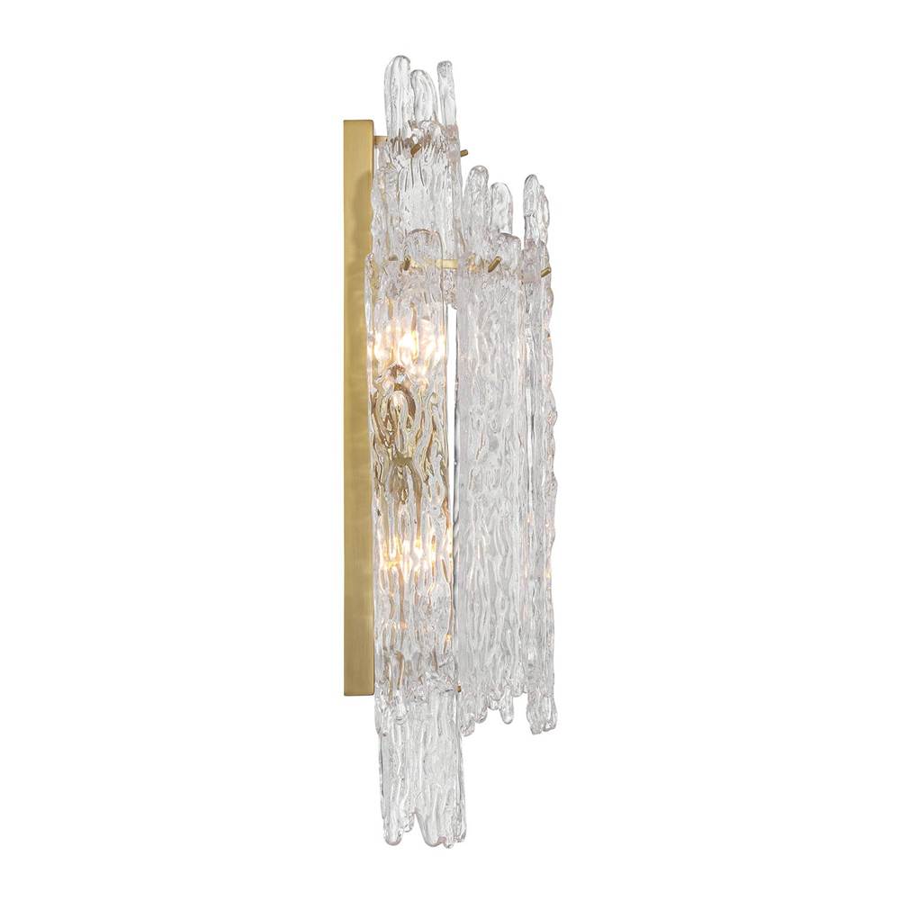 Crystorama ACK-923-AG Aged Brass Libby Langdon Ackerly 3 Light Aged Brass Sconce Image 4