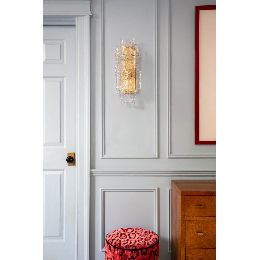 Crystorama ACK-923-AG Aged Brass Libby Langdon Ackerly 3 Light Aged Brass Sconce Image 2