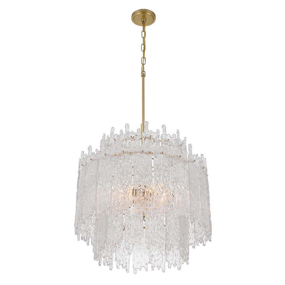 Crystorama ACK-928-AG Aged Brass Libby Langdon Ackerly 8 Light Aged Brass Chandelier Image 4