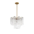 Crystorama ADD-300-AG-CL Aged Brass Addis 4 Light Aged Brass Chandelier Image 1