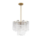 Crystorama ADD-300-AG-CL Aged Brass Addis 4 Light Aged Brass Chandelier Image 1