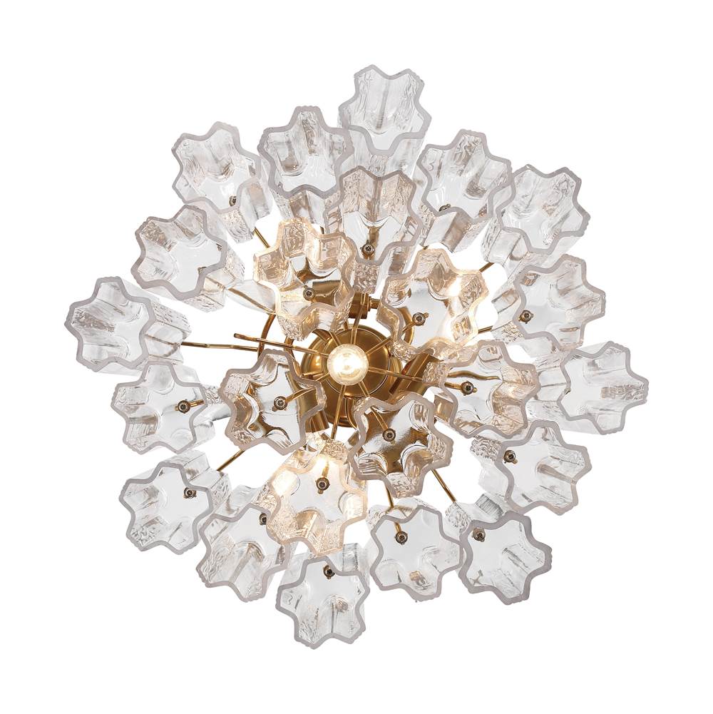 Crystorama ADD-300-AG-CL Aged Brass Addis 4 Light Aged Brass Chandelier Image 3