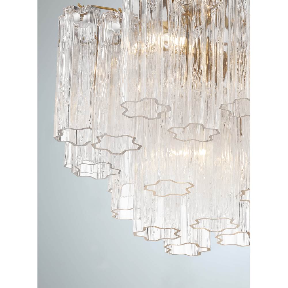 Crystorama ADD-300-AG-CL Aged Brass Addis 4 Light Aged Brass Chandelier Image 2