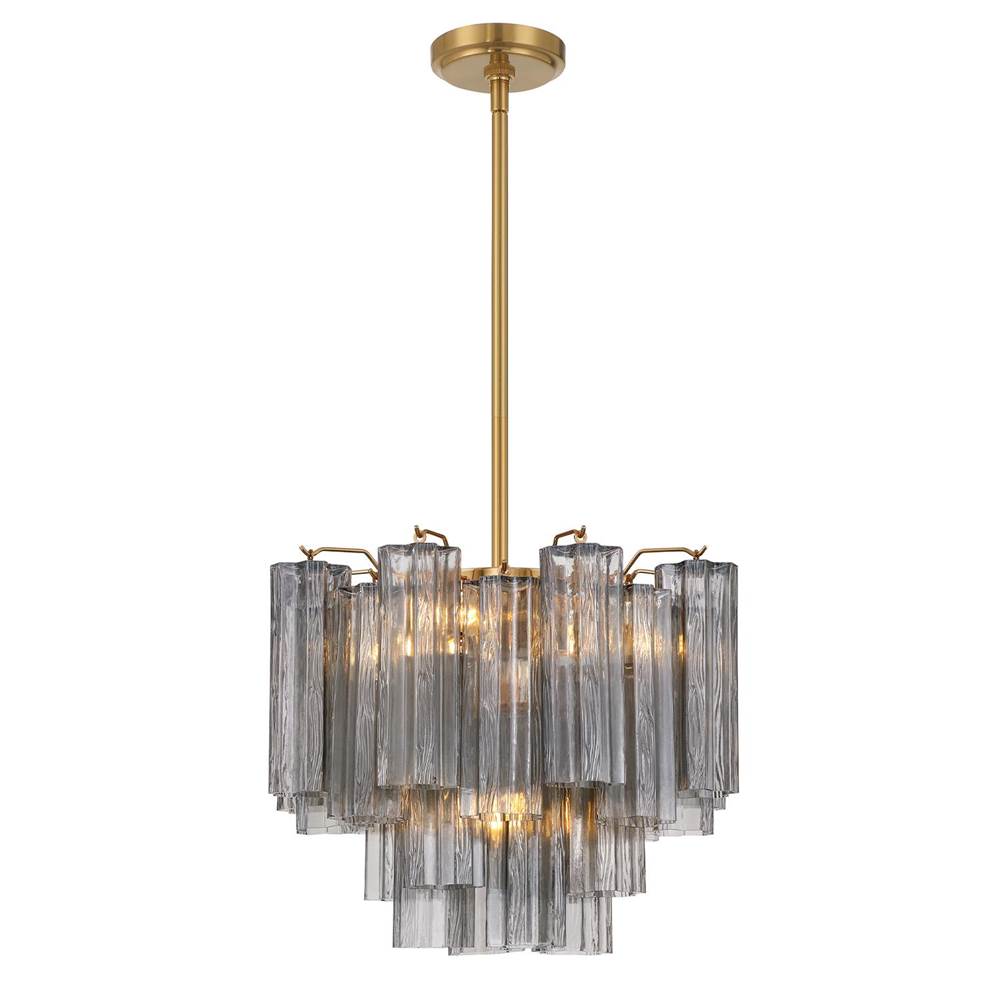 Crystorama ADD-300-AG-SM Aged Brass Addis 4 Light Aged Brass Mini Chandelier Image 1