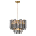 Crystorama ADD-300-AG-SM Aged Brass Addis 4 Light Aged Brass Mini Chandelier Image 1