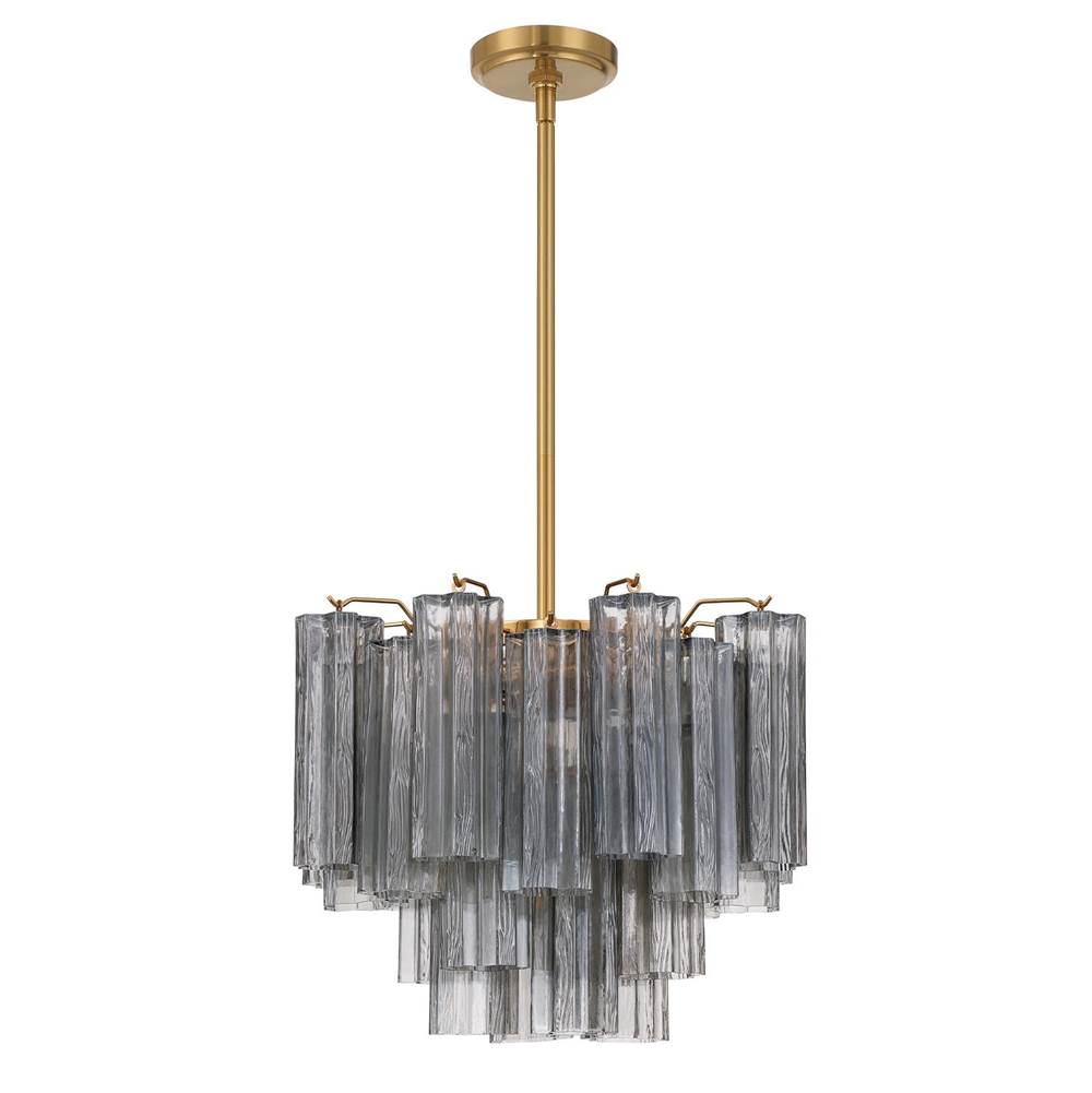 Crystorama ADD-300-AG-SM Aged Brass Addis 4 Light Aged Brass Mini Chandelier Image 7